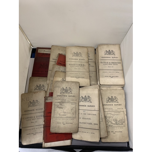 311 - A COLLECTION OF TWENTY ONE EARLY 20TH CENTURY ORDNANCE SURVEY MAPS, SOME RELATING TO MILIARY OPERATI... 