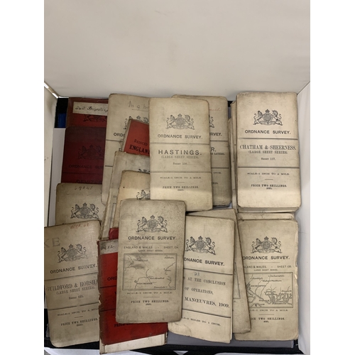 311 - A COLLECTION OF TWENTY ONE EARLY 20TH CENTURY ORDNANCE SURVEY MAPS, SOME RELATING TO MILIARY OPERATI... 