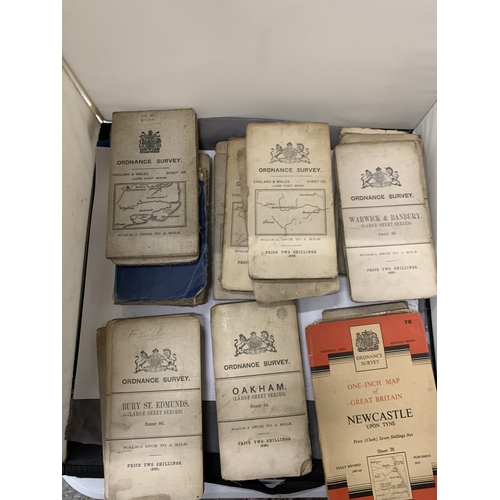 312 - A COLLECTION OF TWENTY ONE EARLY 20TH CENTURY ORDNANCE SURVEY MAPS