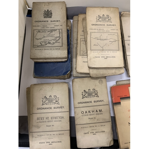 312 - A COLLECTION OF TWENTY ONE EARLY 20TH CENTURY ORDNANCE SURVEY MAPS