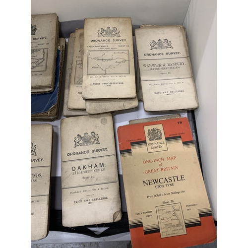 312 - A COLLECTION OF TWENTY ONE EARLY 20TH CENTURY ORDNANCE SURVEY MAPS