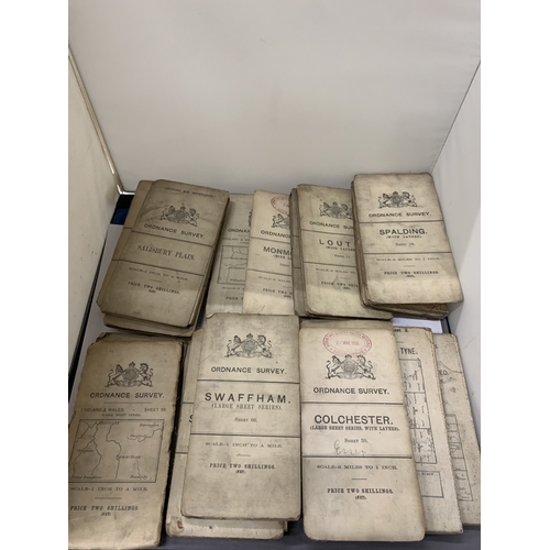 313 - A COLLECTION OF TWENTY EARLY 20TH CENTURY ORDNANCE SURVEY MAPS