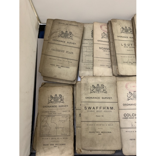 313 - A COLLECTION OF TWENTY EARLY 20TH CENTURY ORDNANCE SURVEY MAPS