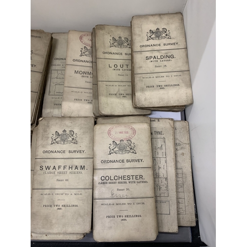 313 - A COLLECTION OF TWENTY EARLY 20TH CENTURY ORDNANCE SURVEY MAPS