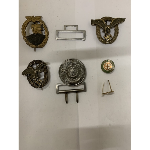 314 - A COLLECTION OF SEVEN ASSORTED GERMAN WAR BADGES