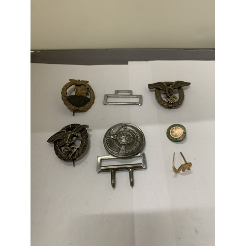 314 - A COLLECTION OF SEVEN ASSORTED GERMAN WAR BADGES