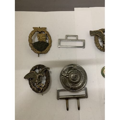 314 - A COLLECTION OF SEVEN ASSORTED GERMAN WAR BADGES