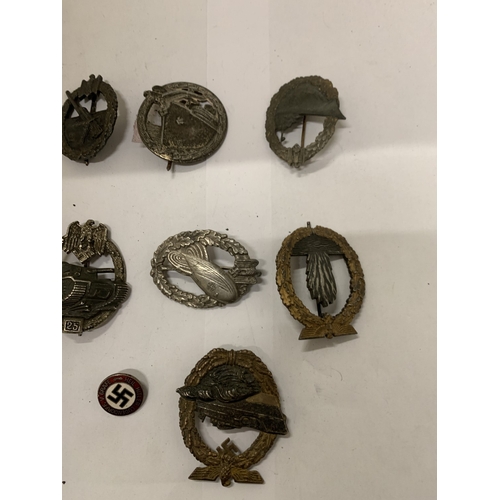 315 - A COLLECTION OF SEVEN ASSORTED GERMAN WAR BADGES