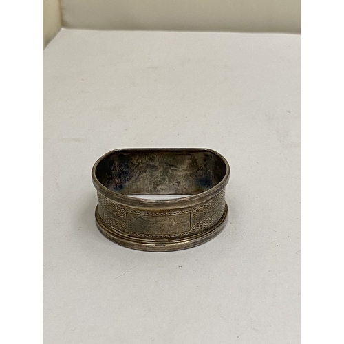 6 - FOUR HALLMARKED (THREE BIRMINGHAM, ONE CHESTER) SILVER NAPKIN RINGS, WEIGHT 77g