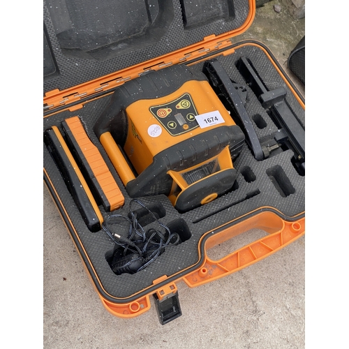 65 - AN FL200A-N LASER LEVEL KIT AND CARRY CASE  NO VAT
