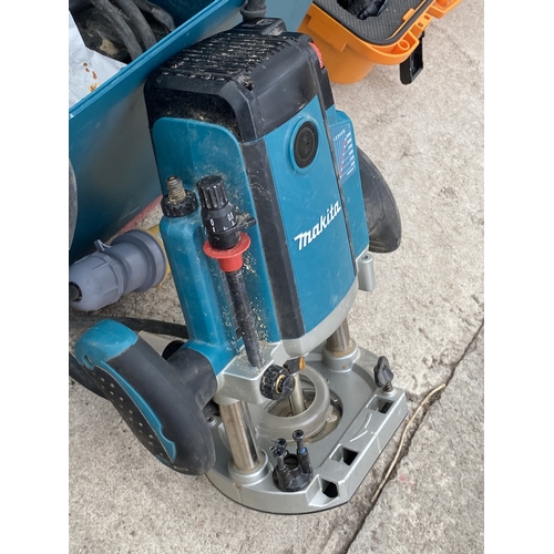 66 - A MAKITA ROUTER COMPLETE WITH CARRY CASE AND BELIEVED WORKING BUT NO WARRANTY GIVEN  NO VAT