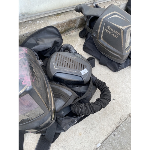 70 - A STELTH DIGI-AIR WELDING MASK AND BREATHING APPARATUS  NO VAT