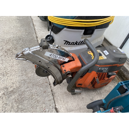 71 - A HUSQVARNA K1270 RAIL SAW BELIEVED IN WORKING ORDER BUT NO WARRANTY  NO VAT
