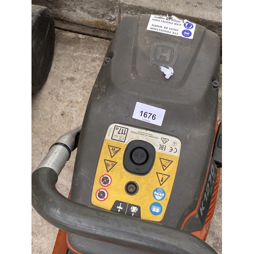 71 - A HUSQVARNA K1270 RAIL SAW BELIEVED IN WORKING ORDER BUT NO WARRANTY  NO VAT