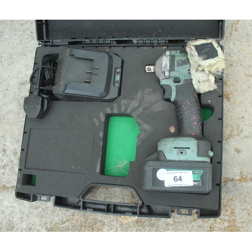 64 - A KIELDER IMPACT GUN WITH CHARGER AND CARRY CASE  NO VAT