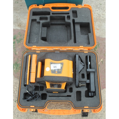 65 - AN FL200A-N LASER LEVEL KIT AND CARRY CASE  NO VAT