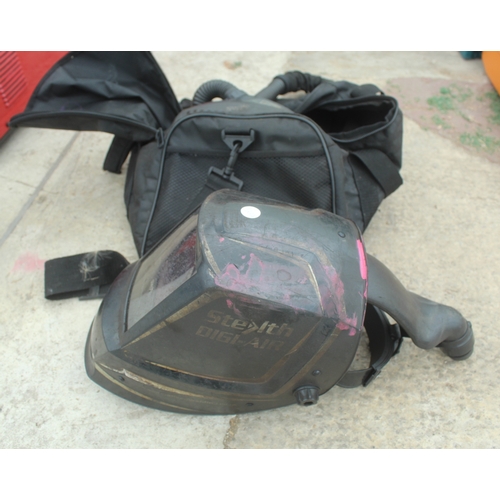 70 - A STELTH DIGI-AIR WELDING MASK AND BREATHING APPARATUS  NO VAT
