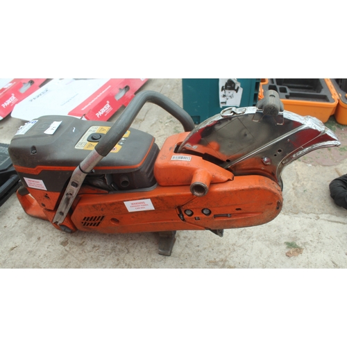 71 - A HUSQVARNA K1270 RAIL SAW BELIEVED IN WORKING ORDER BUT NO WARRANTY  NO VAT