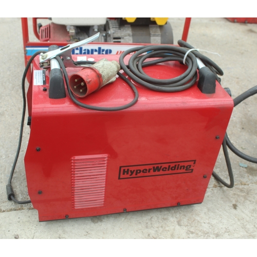 74 - A HYPERWELDING CUT-120 IGBT DC INVERTER PLASMA CUTTER BELIEVED WORKING BUT NO WARRANTY  NO VAT
