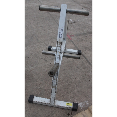 84 - AN OLYMPIC GYM WEIGHT RACK  NO VAT