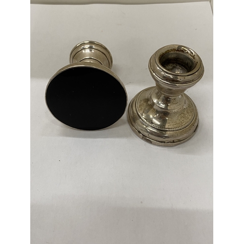 20A - A PAIR OF HALLMARKED BIRMINGHAM SILVER CANDLESTICKS WITH WEIGHTED BASES, GROSS WEIGHT 208g