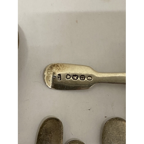 30A - SIX HALLMARKED SILVER KNIVES AND SPOONS, GROSS WEIGHT 217g