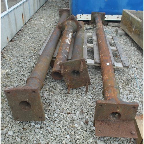 1032 - 3 ANTIQUE COLUMNS 1 BROKEN 12FT + VAT