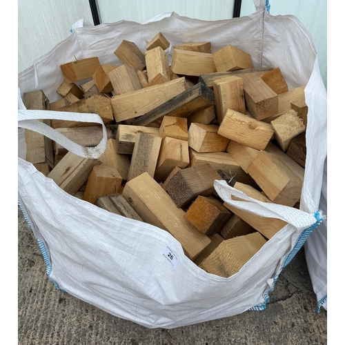 26 - A TOTE BAG OF OFF CUT FIREWOOD NO VAT