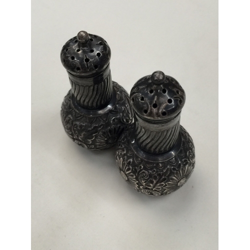 18A - A PAIR OF HALLMARKED BIRMINGHAM SILVER CRUETS