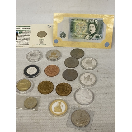 51 - A TUB OF COINS TO INCLUDE 219 GMS, 7.5 OZS OF PRE 1947 SILVER COINAGE, 1986 COMMONWEALTH GAMES £2 CO... 