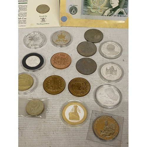 51 - A TUB OF COINS TO INCLUDE 219 GMS, 7.5 OZS OF PRE 1947 SILVER COINAGE, 1986 COMMONWEALTH GAMES £2 CO... 