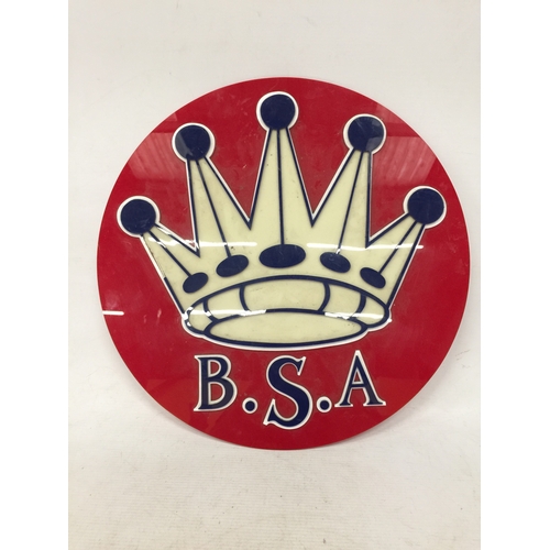 27 - A B. S. A. WALL SIGN, DIAMETER 43CM