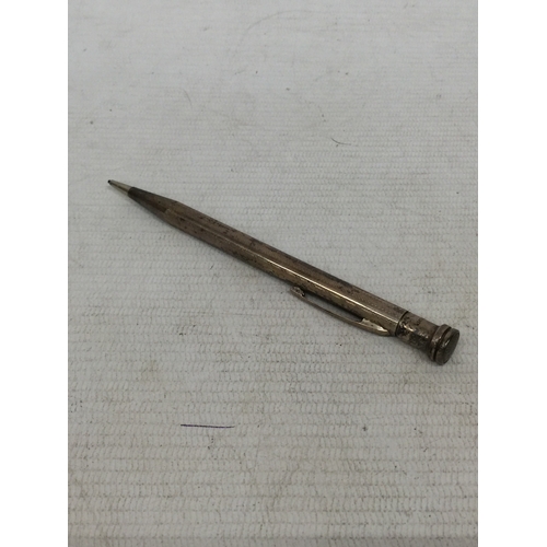 8 - A VINTAGE LIFE-LONG STERLING SILVER PROPELLING PENCIL IN ORIGINAL BOX WITH INSTRUCTIONS
