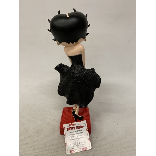44 - A BETTY BOOP FIGURE IN A BLACK GLITTER DRESS, HEIGHT 29CM