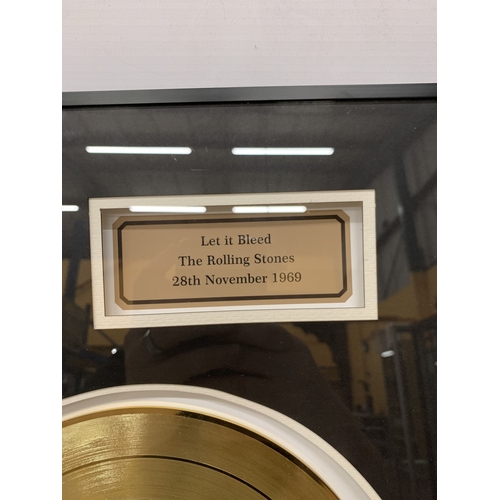 50 - A FRAMED ROLLING STONES 'LET IT BLEED' GOLD DISC