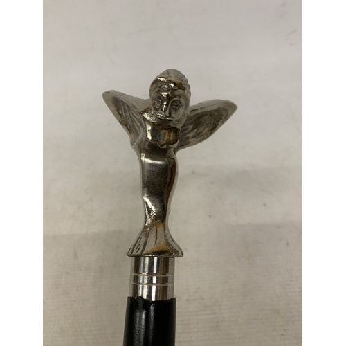 56 - A CHRONE HANDLED FLYING LADY WALKING STICK