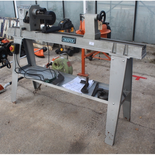 1 - A DRAPER WOOD LATHE IN WORKING ORDER  NO VAT