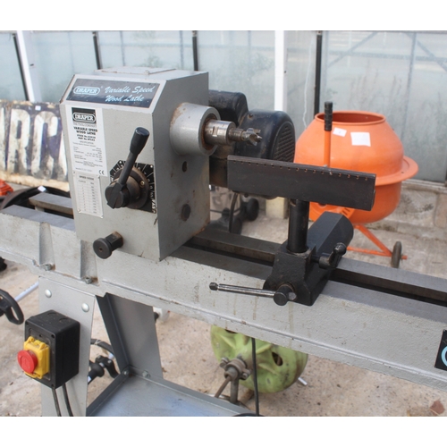 1 - A DRAPER WOOD LATHE IN WORKING ORDER  NO VAT