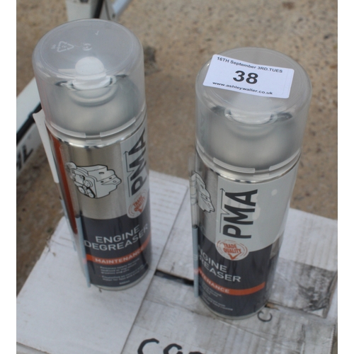 38 - 12 NEW TINS OF ENGINE DEGREASER  NO VAT