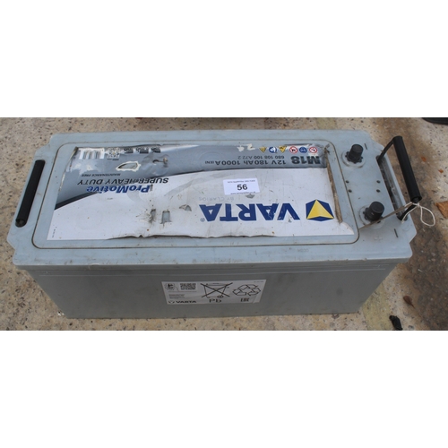 56 - A NEW VARTA 12 V TRUCK BATTERY  NO VAT