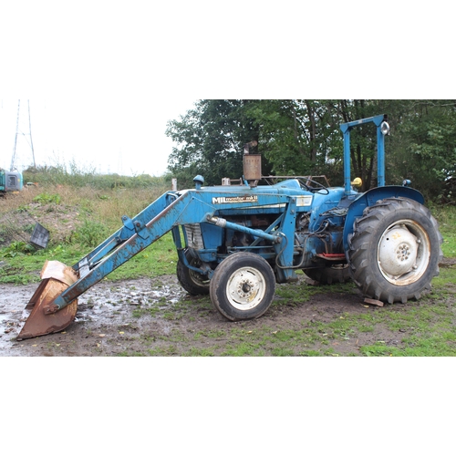 A FORD 3000 WITH MIL MASTER MARK II LOADER RECENT OVERHAUL NO VAT