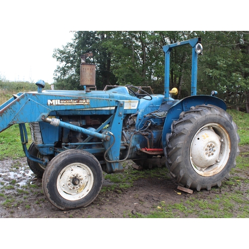 A FORD 3000 WITH MIL MASTER MARK II LOADER RECENT OVERHAUL NO VAT