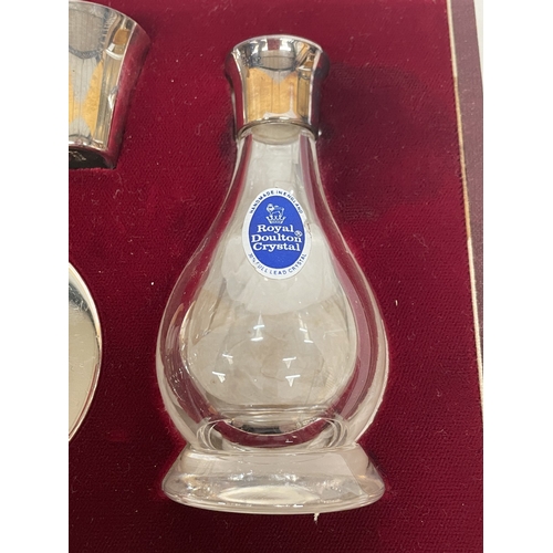 20 - A ROYAL DOULTON SILVER PLATED COMMUNION SET IN A FITTED CASE