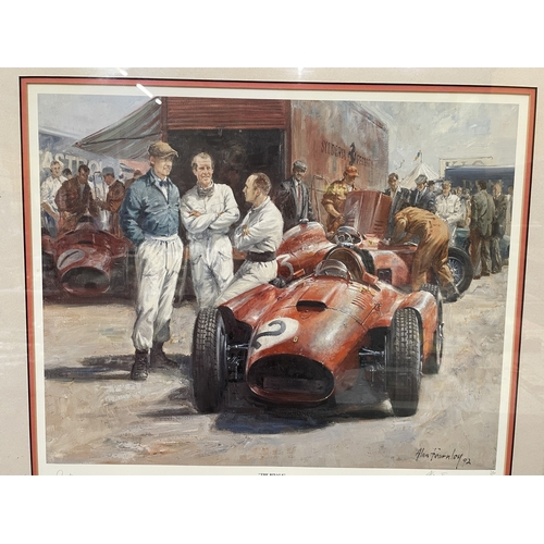9 - A LIMITED EDITION, 390/500, PRINT (THE RIVALS) BY ALAN FEARNLEY, SIGNED BY THE ARTIST AND SIR STIRLI... 