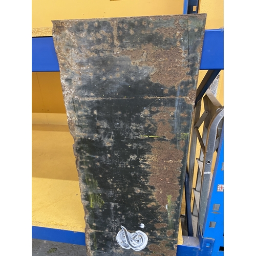 55 - A 1930'S 'PLAYERS PLEASE' ENAMEL SIGN, 33CM X 146CM