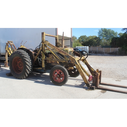 FORDSON SUPER MAJOR TRACTOR WITH WHITLOCK FRONT LOADER & REAR BACK HOE ...