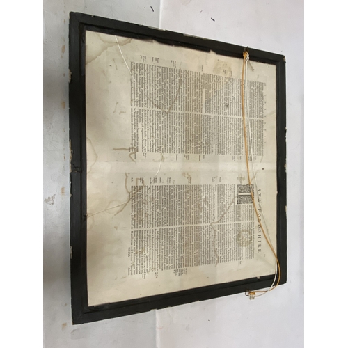 30 - A JOHAN BLAEU LATE 17TH CENTURY HARD TINTED MAP OF NOTTINGHAM TOGETHER WITH A MAP OF STAFFORDSHIRE