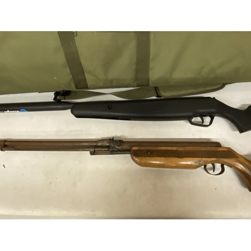 47 - A STOEGER .22 AIR RIFLE IN CASE TOGETHER WITH A VINTAGE .22 AIR RIFLE