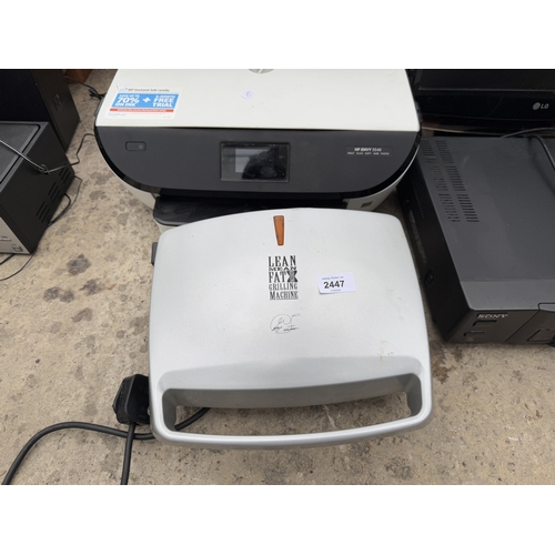 A LARGE ASSORTMENT OF ITEMS TO INCLUDE A TELEVISION, PRINTER AND GRILL ...