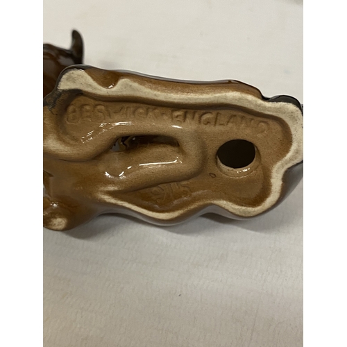 FIVE ANIMAL FIGURES TO INCLUDE A BESWICK CORGI, MELBA WARE PANDA, HORSE ...